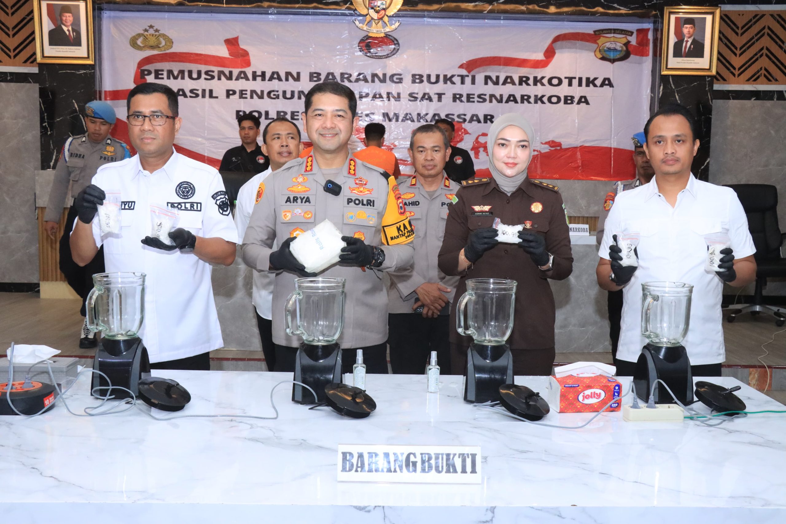 Pemusnahan 1,4 Kg Sabu oleh Polrestabes Makassar, Bukti Komitmen Perangi Narkoba