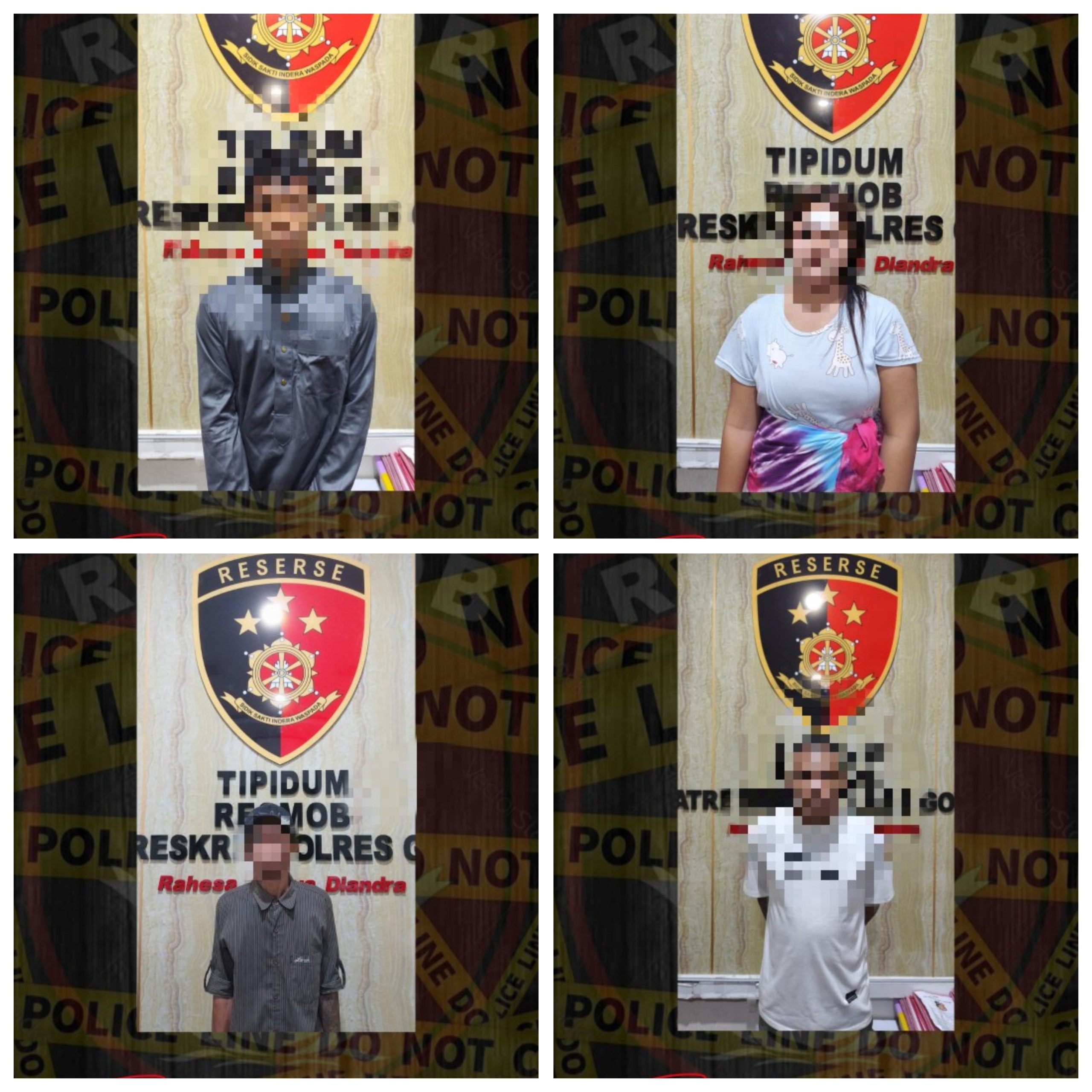 Unit Resmob Polres Gowa Amankan Empat Terduga Pelaku Pencurian dan Penadahan di Makassar