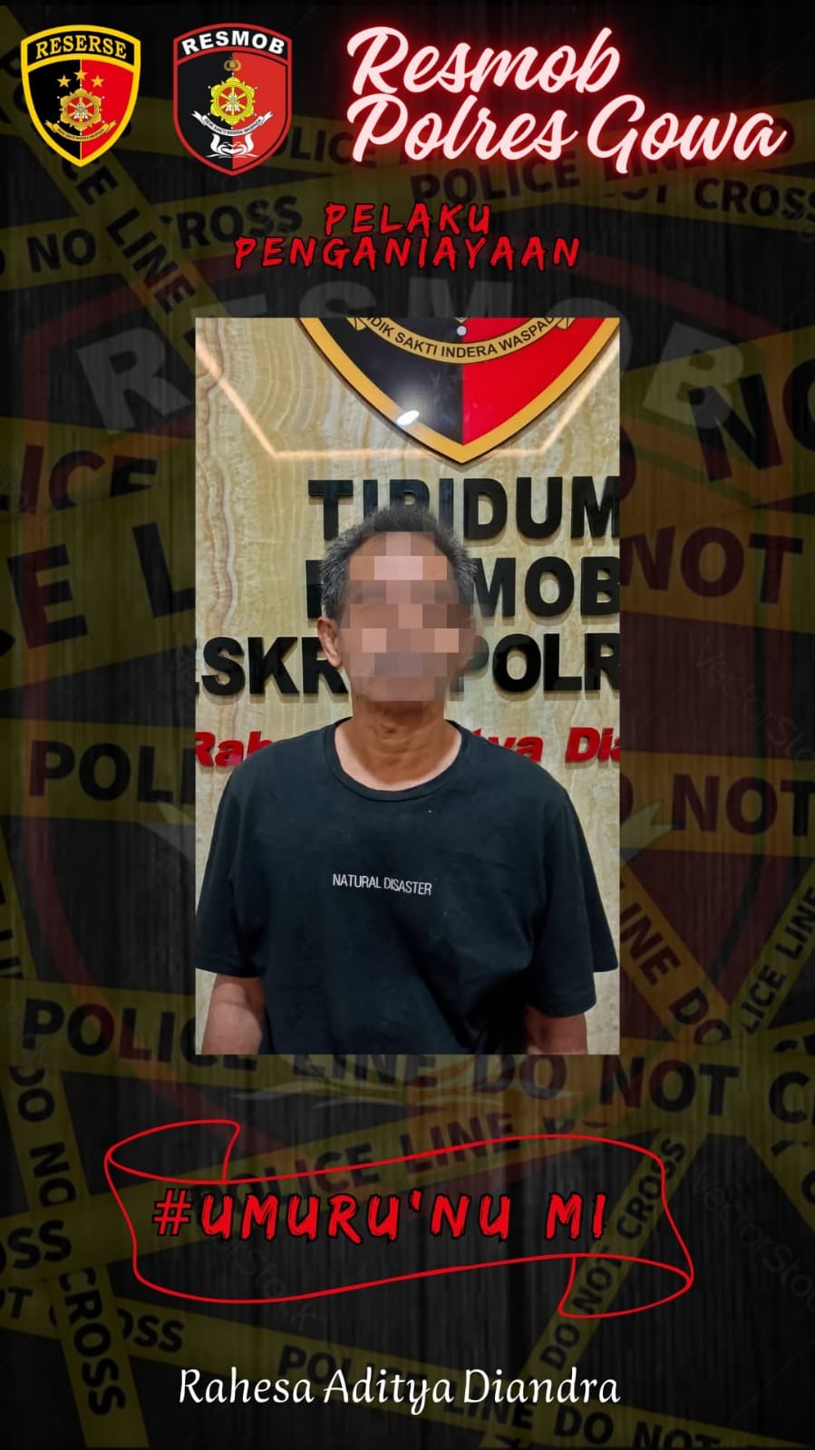Unit Resmob Polres Gowa Tangkap Pelaku Penganiayaan Bermodal Balok dan Tangan Kosong
