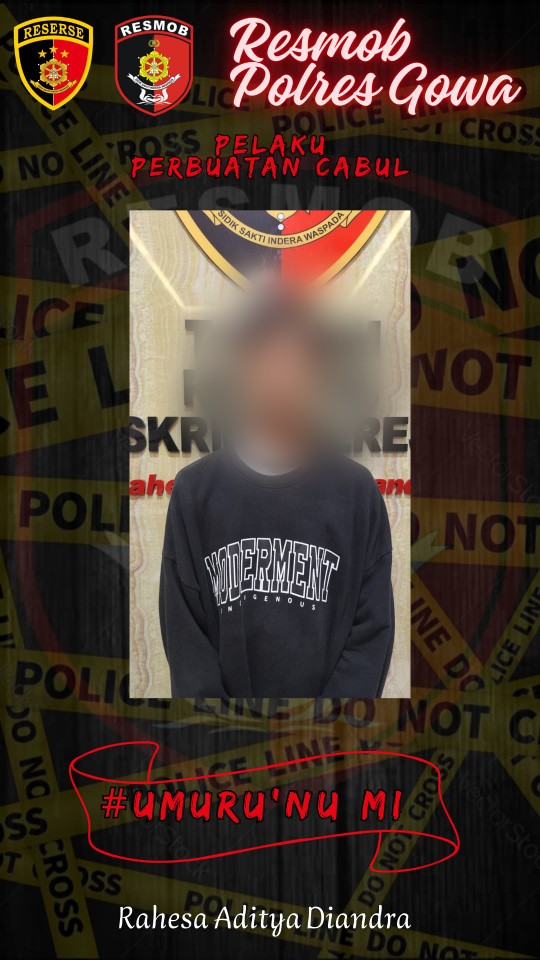 Unit Resmob Polres Gowa Tangkap Terduga Pelaku Persetubuhan Anak di Jalan Tun Abdul Razak