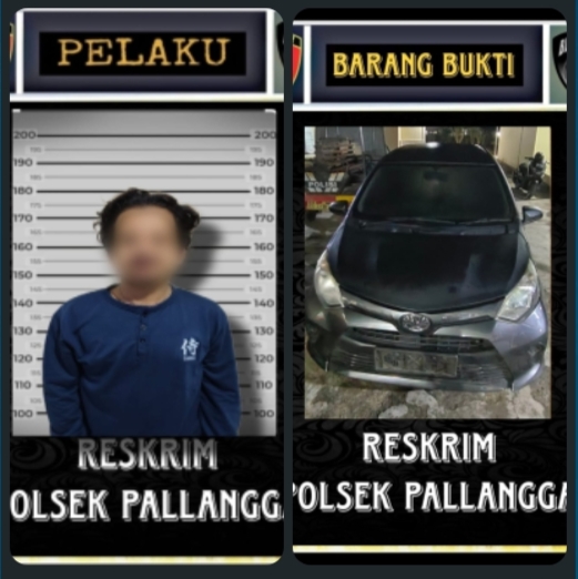 Tim Black Horse Polsek Pallangga Berhasil Menangkap Pelaku Penipuan dan Penggelapan Mobil di Gowa
