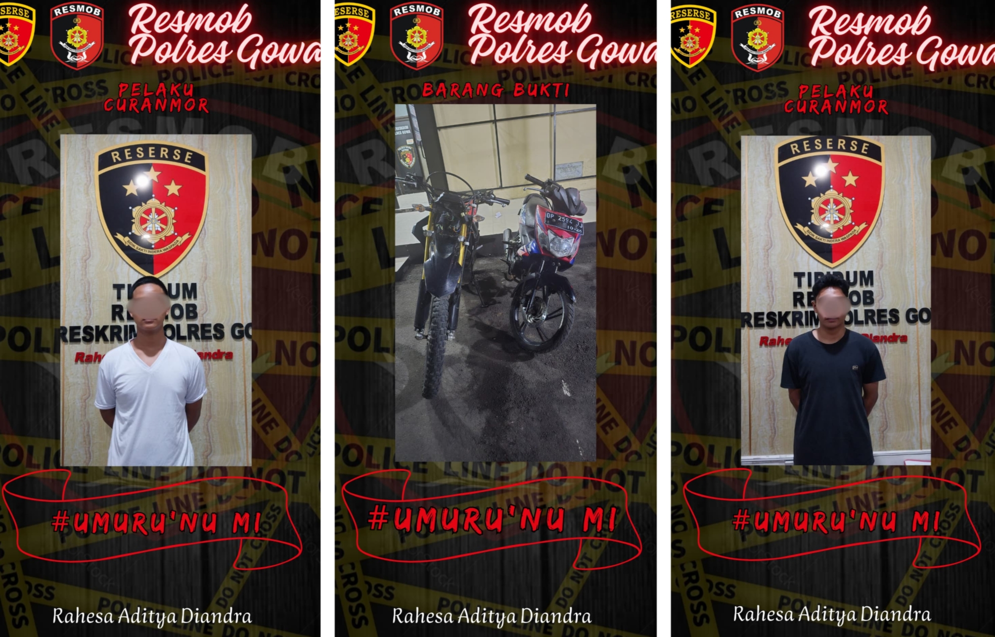 Unit Resmob Polres Gowa Tangkap Dua Remaja Pelaku Curanmor di Makassar