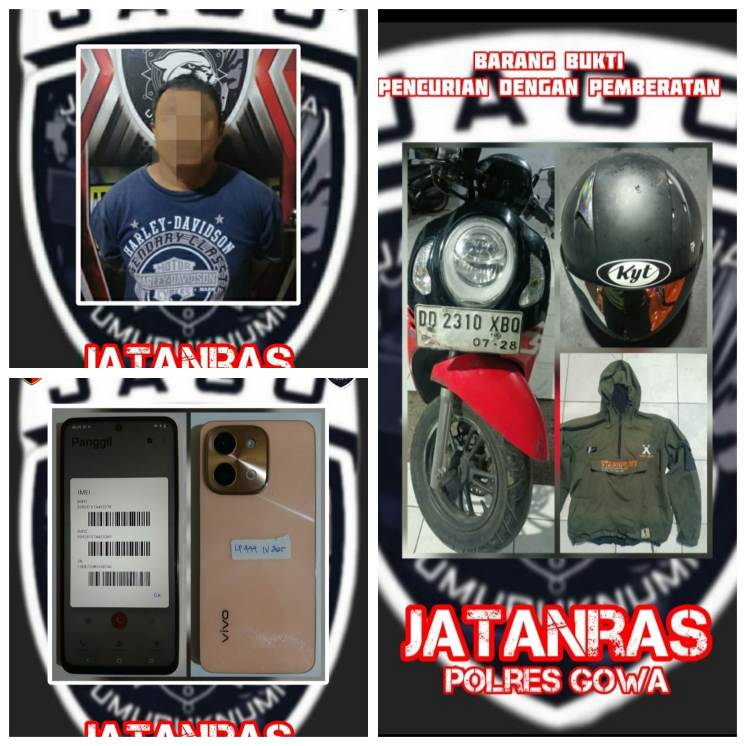 Unit Jatanras Polres Gowa Tangkap Pelaku Pencurian Bermodus Babinsa Palsu, Tindakan Tegas Diberikan Saat Coba Kabur