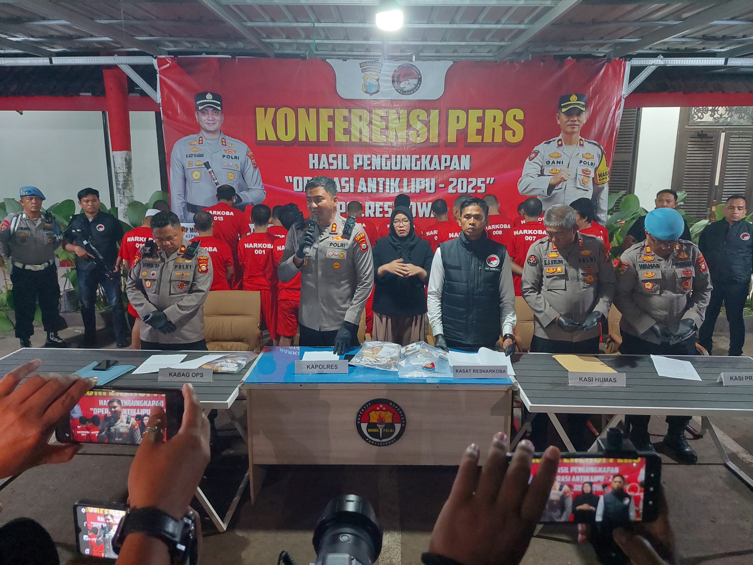 Polres Gowa Ungkap 29 Kasus Narkoba dalam Operasi Antik Lipu 2025, Raih Peringkat Kedua se-Sulsel