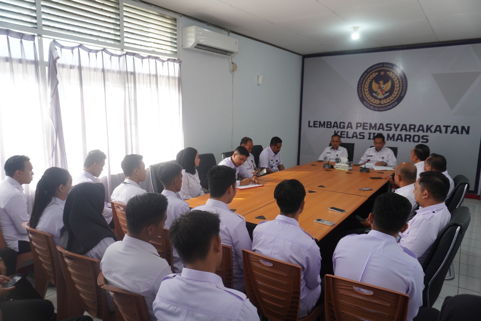 Lapas Maros Gelar Briefing Sambut Hari Ulang Tahun ke-80 Republik Indonesia