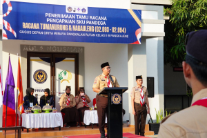Gudep Pramuka Pangkalan Rutan Pangkep Gelar Upacara Penerimaan Tamu Racana Pencapaian SKU Pandega