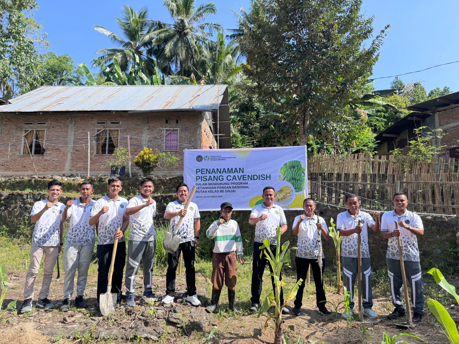 Rutan Sinjai Laksanakan Penanaman Pisang Cavendish dan Monitoring Persiapan Panen Jagung dalam Mendukung Program Ketahanan Pangan Nasional