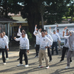 Lapas Narkotika Sungguminasa dan PT. Pegadaian Gelar Senam Pagi Bersama Serta Literasi Keuangan bagi Pegawai