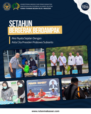 Satu Tahun Perjalanan Pemerintahan Republik Indonesia: Rutan Kelas I Makassar Dukung Asta Cita