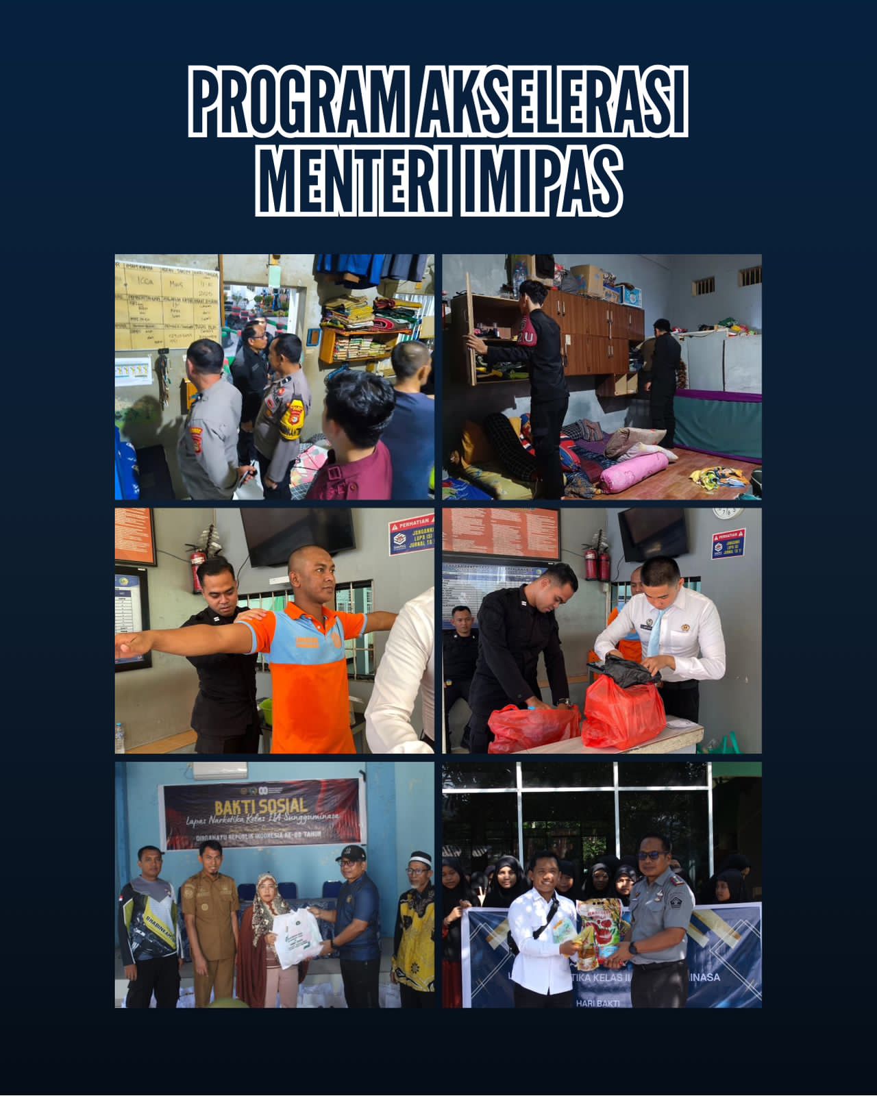 Setahun, bergerak, berdampak Bersama Menteri IMIPAS RI, Lapas Narkotika Sungguminasa Berkontribusi Wujudkan 13 program Akselerasi