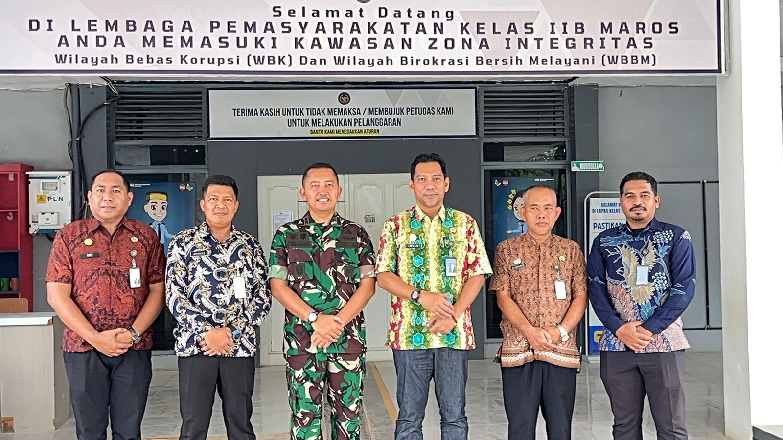 Kalapas Kelas IIB Maros Sambut Kunjungan Silaturahmi Perkuat Sinergitas Dandim 1422 Maros