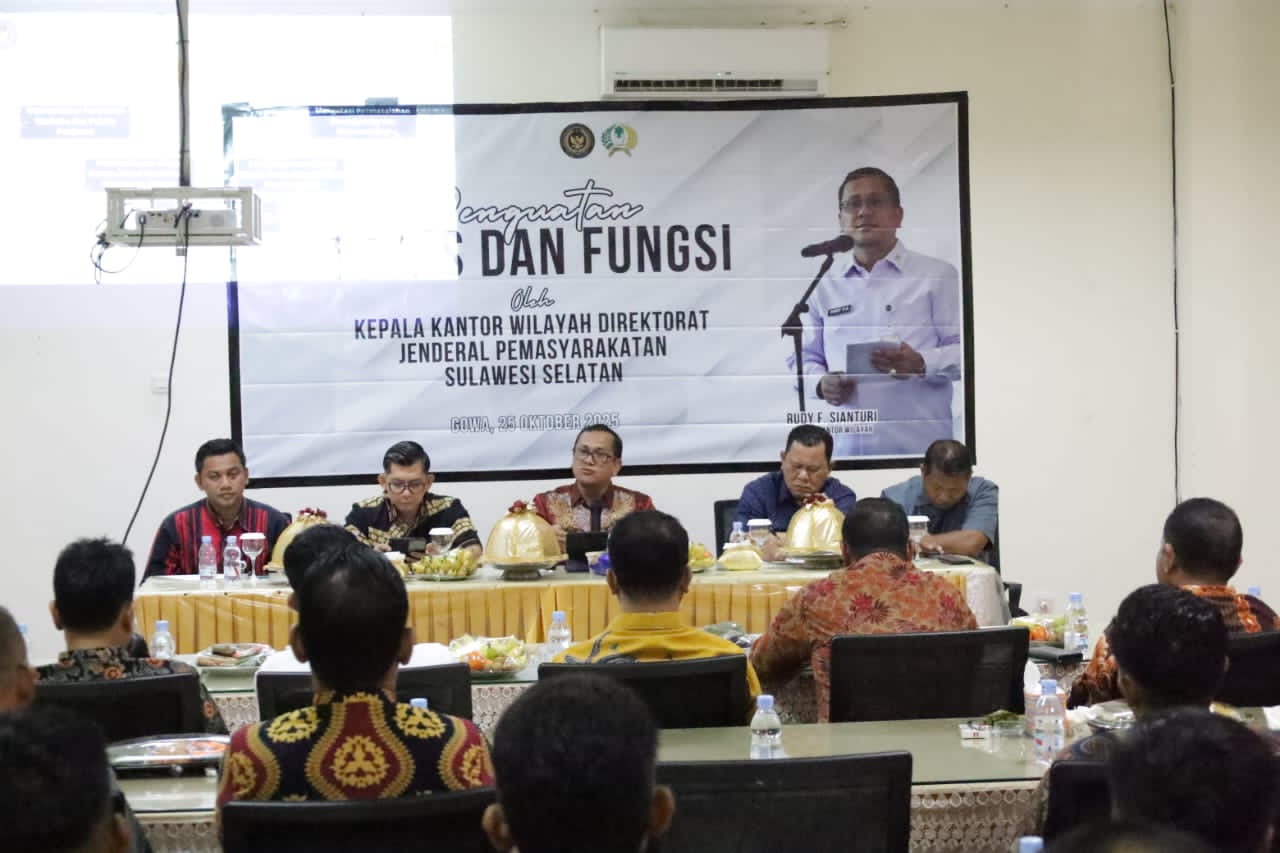 Lapas Narkotika Sungguminasa bersama Kepala UPT Pemasyarakatan se- Sulsel Mengikuti Kegiatan Penguatan Kakanwil