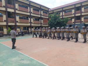 Wujudkan Personel Siap dan Humanis, Polres Gowa Laksanakan Latihan Pengendalian Massa