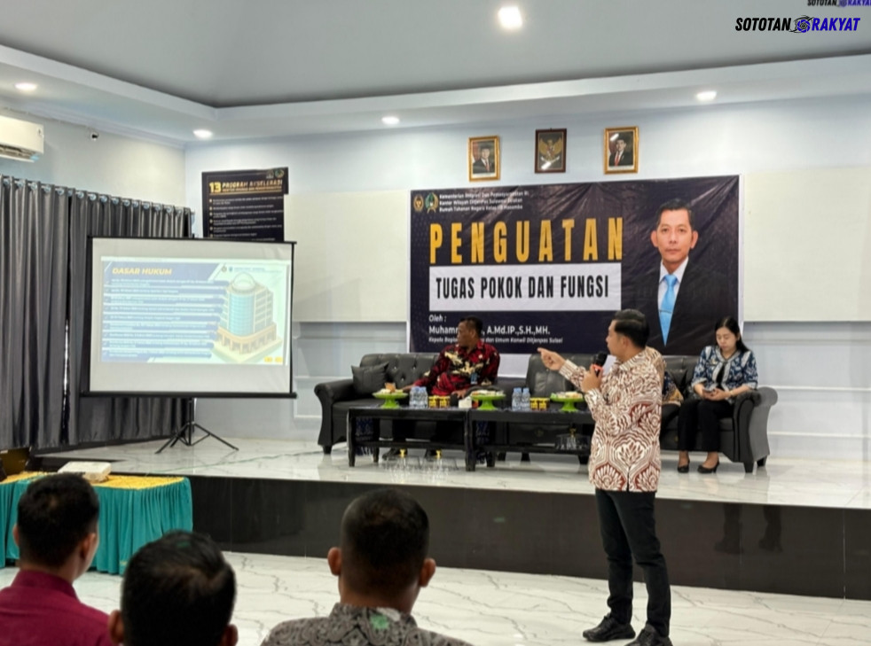 Tingkatkan Integritas dan Profesionalisme, Kabag TUM Kanwil Ditjenpas Sulsel Beri Penguatan Tugas Pokok dan Fungsi di Rutan Kelas IIB Masamba