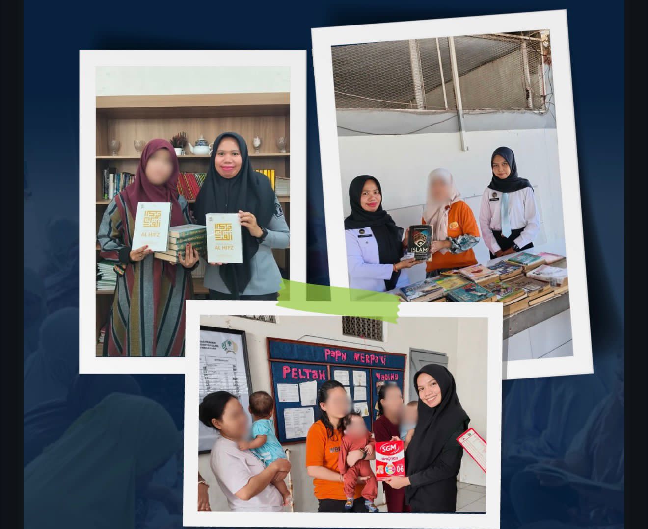 Perhatian dan Pembinaan Seimbang, Rutan Makassar Salurkan Susu dan Terima Hibah Buku serta Al-Qur’an untuk Blok Wanita