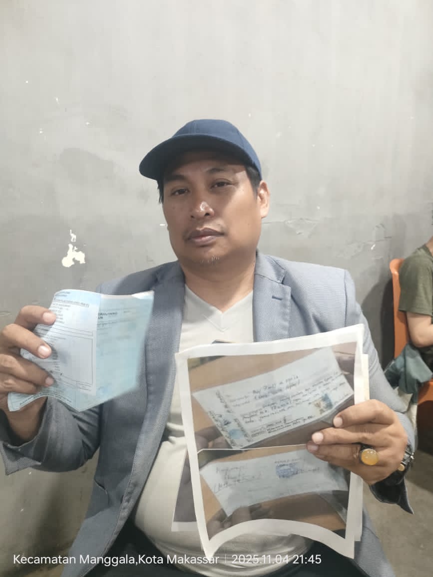 Diduga Tidur, Polres Gowa Lamban Tangani Laporan Polisi Kwitansi Palsu Mantasia Daeng Taco