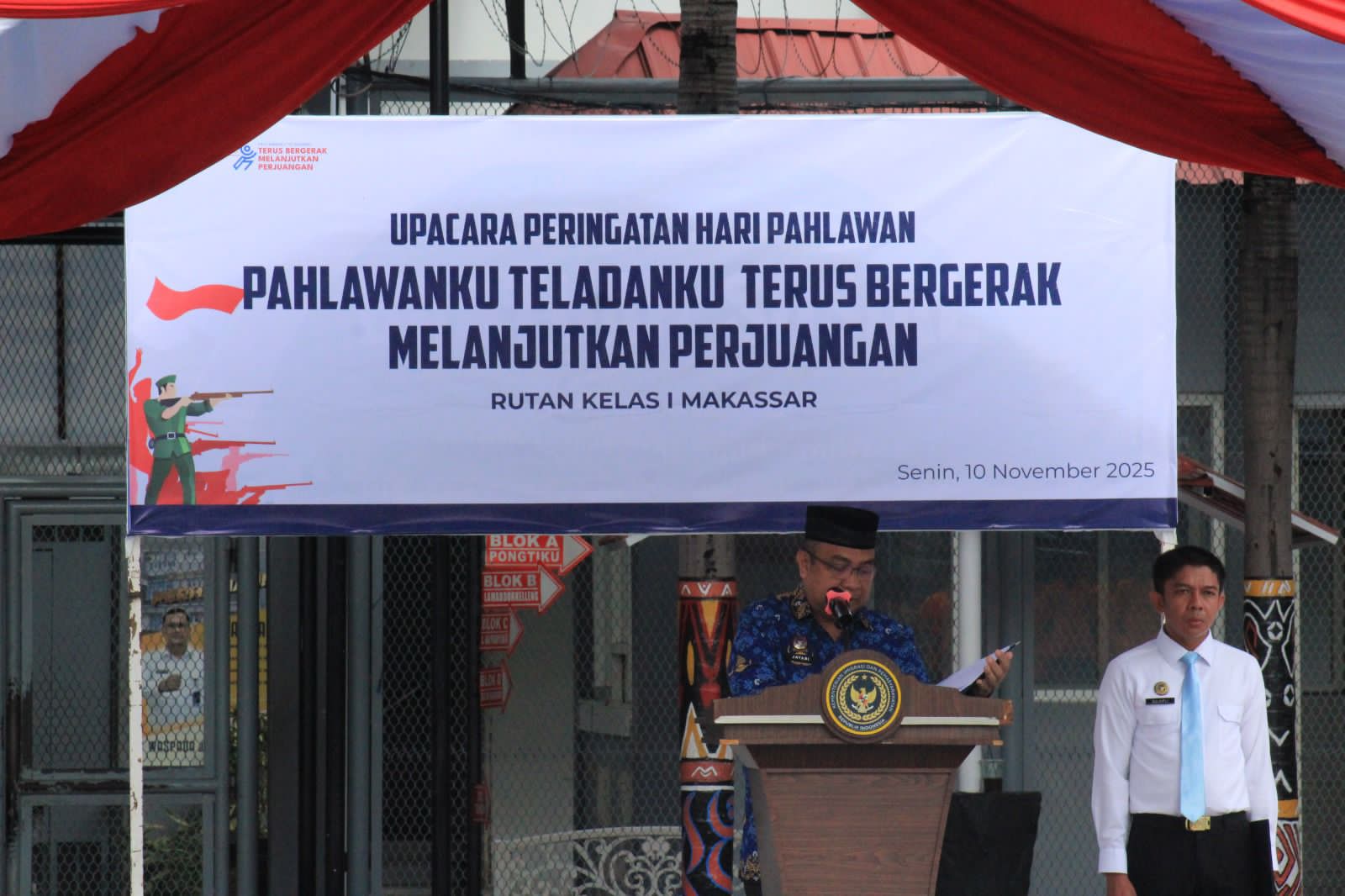 Rutan Makassar Gelar Momentum Upacara di Hari Pahlawan Nasional 2025