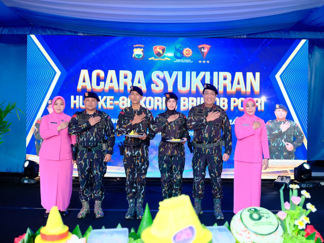 Kapolda Sulsel Hadiri Syukuran HUT Ke-80 Korps Brimob Polri di Makosat Brimob Polda Sulsel