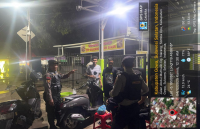 Polres Gowa Intensifkan Patroli Malam, Turjawali Sat Samapta Hadir Jaga Keamanan Warga