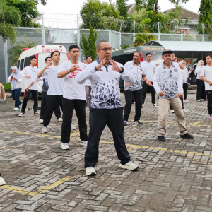 Jajaran Pemasyarakatan Wilayah Makassar, Gelar Senam Rutin di Rutan Makassar