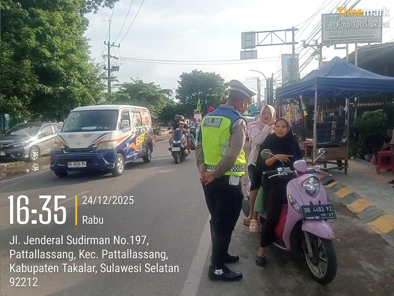 Hari Keempat Ops Lilin Lipu 2025, Satlantas Polres Takalar Intensif Atur Arus Lalu Lintas