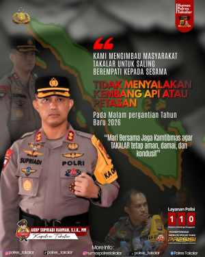 Jelang Pergantian Tahun 2026, Kapolres Takalar Ajak Warga Jaga Kamtibmas dan Tidak Nyalakan Petasan