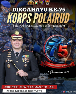 Polairud 75 Tahun: Kapolres Gowa Sampaikan Selamat dan Dorong Profesionalisme Menuju Indonesia Maju