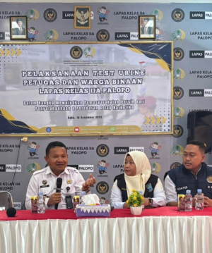 Lapas Palopo Perkuat Komitmen P4GN: Tes Urine Massal Wujudkan Pemasyarakatan Bersih