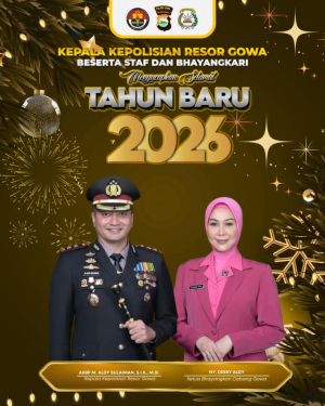 Awali 2026, Kapolres Gowa Bersama Jajaran Ucapkan Selamat Tahun Baru untuk Warga Gowa