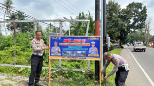 Spanduk Imbauan, Satlantas Polres Takalar: Utamakan Keselamatan Berkendara