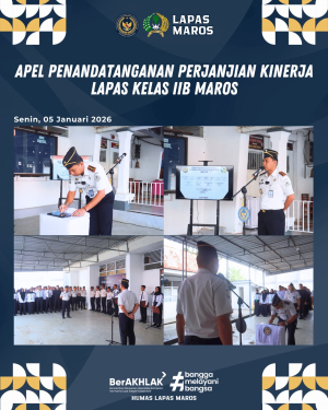 Perkuat Akuntabilitas, Lapas Kelas IIB Maros Tandatangani Perjanjian Kinerja 2026