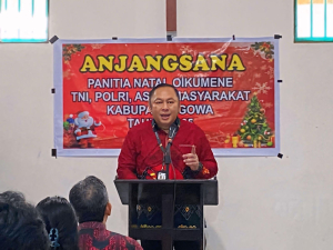 Lapas Narkotika Sungguminasa Dukung Kegiatan Anjangsana Natal Oikumene TNI, Polri dan ASN Kabupaten Gowa