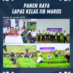 Panen Raya Serentak Nasional, Lapas Maros Dukung Program Kemandirian Pangan Kemenimipas