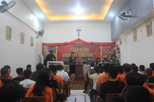 Rutan Kelas I Makassar Terima Kunjungan Pengurus Gereja se-Kota Makassar